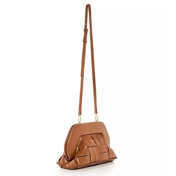 THEMOIRè Tia Women's Flat Toffee Woven Convertible Clutch (MSRP $490) - Picture 2 of 9